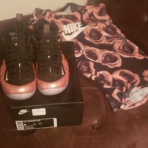 Nikec foamposite and nike rose tee
